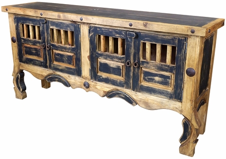 Black Painted Wood Yugo Buffet - 4 Doors