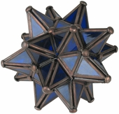 Blue Glass Star Votive Candleholder