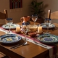Blue Rim Mexican Wine Glasses - Set of 4