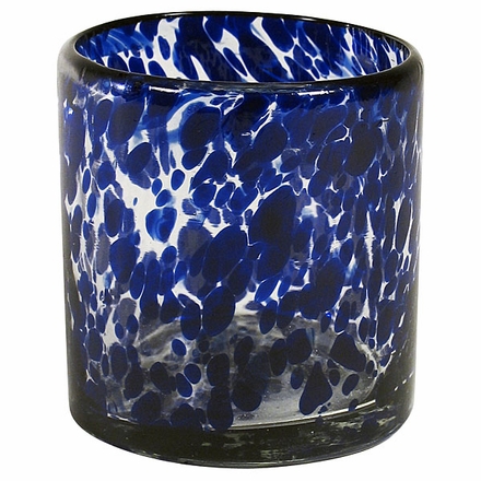 Blue Spotted Rocks Glass - Set of 4