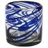 Blue Swirl Rocks Glass - Set of 4