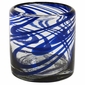 Blue Swirl Rocks Glass - Set of 4