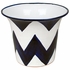 Blue & White Chevron Talavera Flower Pot