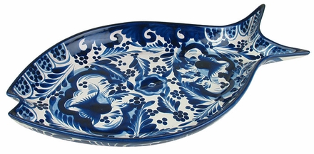 Blue & White Talavera Fish Platter