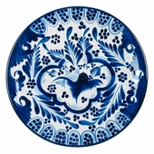 Blue & White Talavera Salad Plate - 8 inch dia.