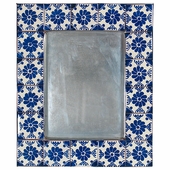 Blue & White Tile Picture Frame - for 4 x 6