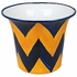 Blue & Yellow Chevron Talavera Flower Pot