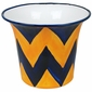 Blue & Yellow Chevron Talavera Flower Pot