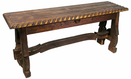 Braided Ox Yoke Sofa Table