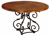 Broken -S- Dining Table Base Copper Top