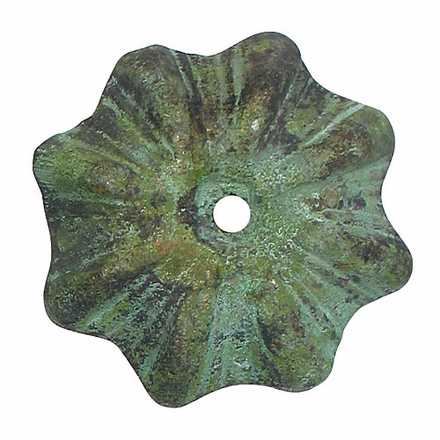 Bronze Floral Rosettes with Bronze Nailheads - 1 Pair