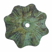 Bronze Floral Rosettes with Bronze Nailheads - 1 Pair