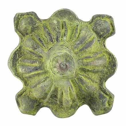 Bronze Flower Rosettes with Bronze Nailheads - 1 Pair
