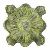 Bronze Flower Rosettes with Bronze Nailheads - 1 Pair