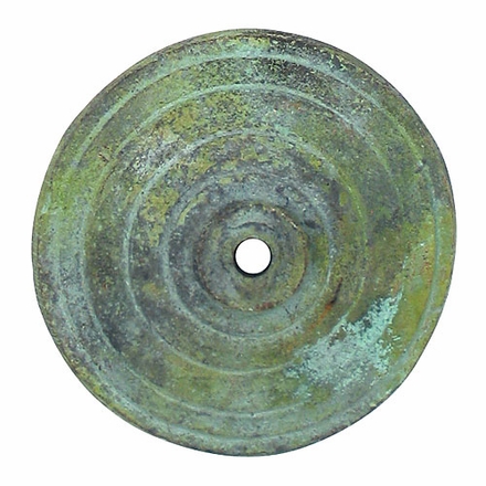 Bronze Grooved Rosettes with Bronze Nailheads - 1 Pair