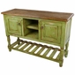 Bujanda Painted Wood TV Console with 2 Doors - Green