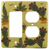 Cactus Talavera Ceramic Rocker & Outlet Cover