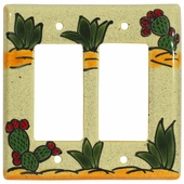 Cactus Talavera Double Rocker Switch Cover