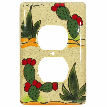 Cactus Talavera Outlet Cover