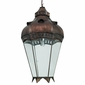 Canela Aged Tin and Glass Hanging Light Fixture - Extra Large