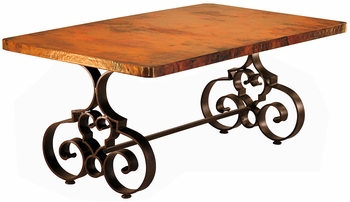 Carta Dining Table with Copper Top