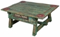 Carved Antique Ranch Coffee Table Green