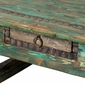 Carved Antique Ranch Coffee Table Green