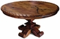 Carved Mesquite Dining Table with Scroll Base - Round 60