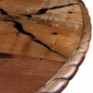 Carved Mesquite Dining Table with Scroll Base - Round 60