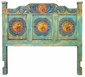 Carved Painted Wood Headboard - Queen and King