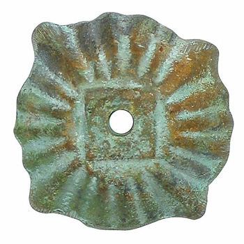 Cast Bronze Shell Rosettes with Bronze Nailheads - 1 Pair