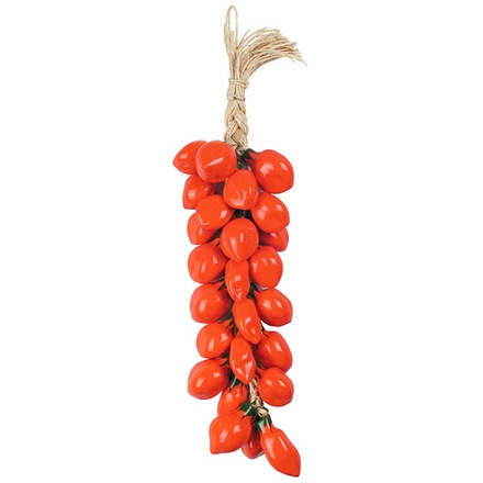 Ceramic Habanero Pepper Ristra - Orange