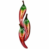 Chili Peppers 3D Metal Wall Art Sculpture - Large