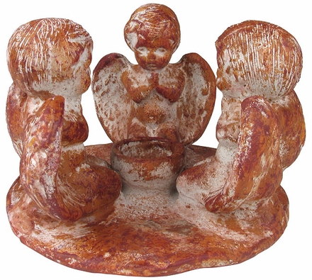 Circle of Angels Clay Candle Holder