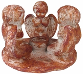 Circle of Angels Clay Candle Holder