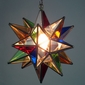 Clear Colored Glass Star Fixture