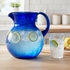Cobalt Blue Bubble Glass Pitcher