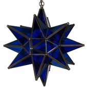 Cobalt Blue Glass Star Light