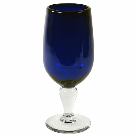 Cobalt Blue Long Stemmed Water Goblet - Set of 4