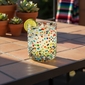 Confetti Pebbled Mexican Rocks Glass  - Set of 4