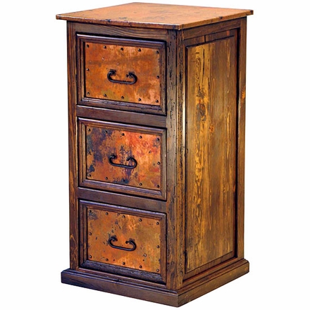 Copper and Old Wood File Cabinet