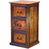 Copper and Old Wood File Cabinet