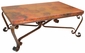 Copper Coffee Table with Scrolled Legs