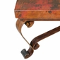 Copper Coffee Table with Scrolled Legs