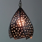 Copper Punched & Twisted Hanging Light