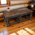 Cowhide & Leather Western Bench