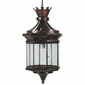 Crown 8 sided Tin and Glass Hanging Lantern