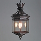 Crown 8 sided Tin and Glass Hanging Lantern