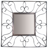 Curled Natural Tin Square Mirror