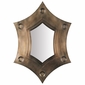 Curvy 6 Point Aged Tin Mirror with Dimples